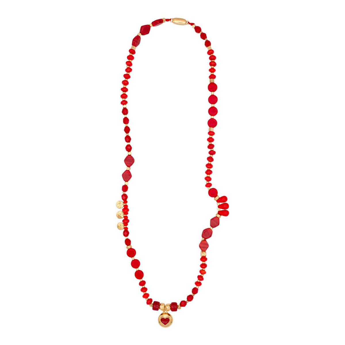 PASSION TALISMAN – Handcrafted Red Glass Bead Necklace